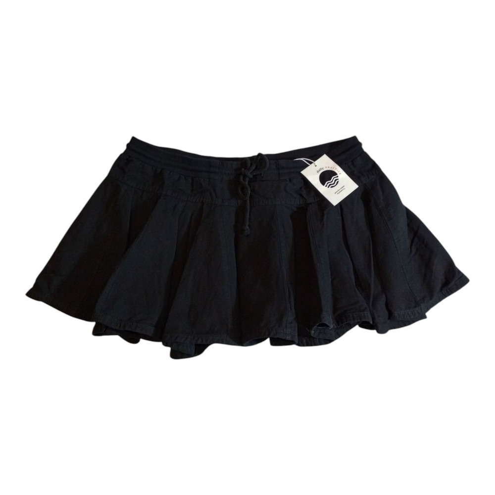 Daily Practice by Anthropologie Courtside Mini Skirt‎ Pull On Black M